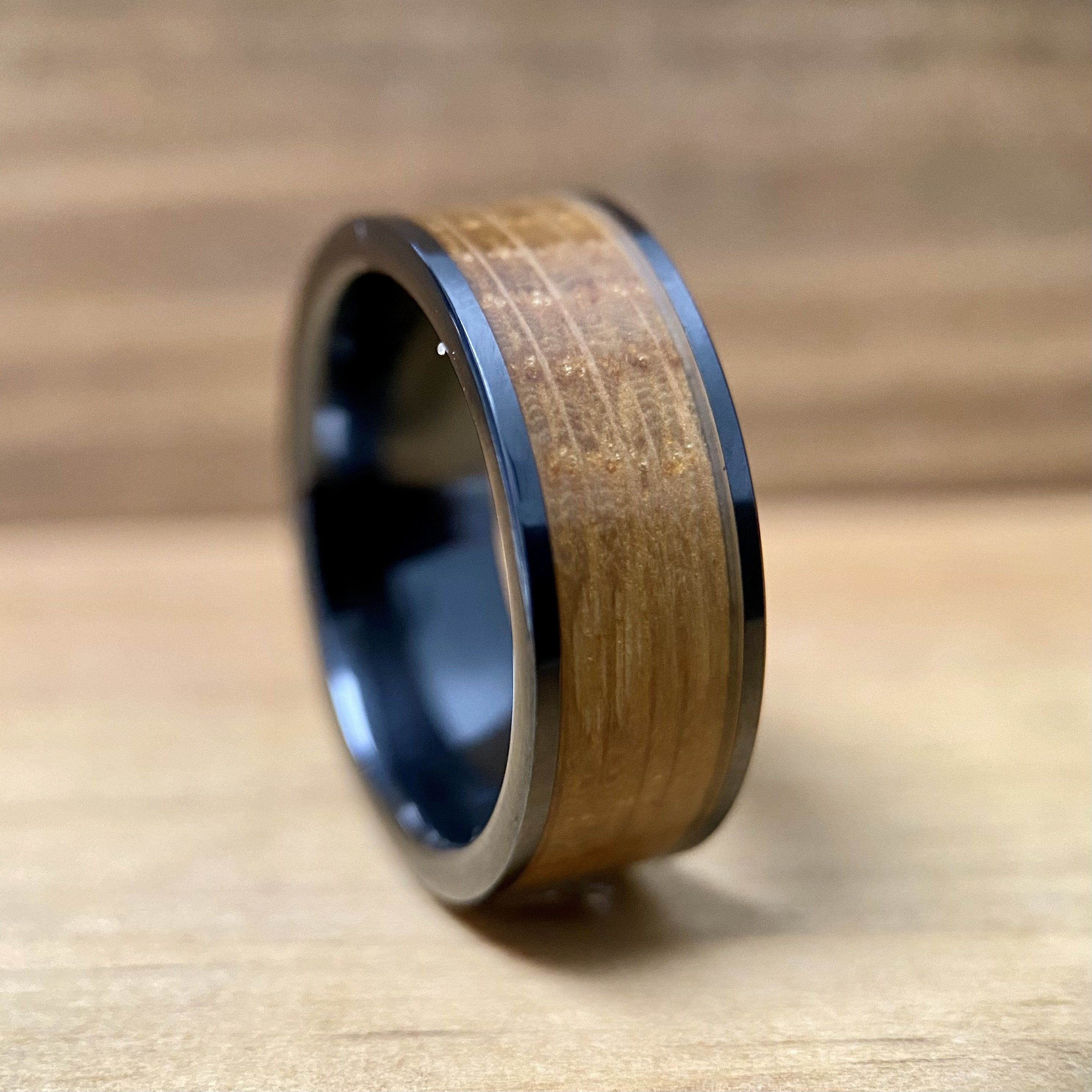 "The Lexington" Kentucky Straight Bourbon Whiskey Barrel Black Ceramic Ring