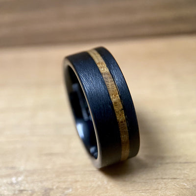 “The Frankfort” Kentucky Bourbon Barrel Tungsten Ring ALT Wedding Band BW James Jewelers 