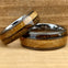 Matching Set “W&M Churchill” Kentucky Straight Bourbon Whiskey Barrel Tungsten Ring